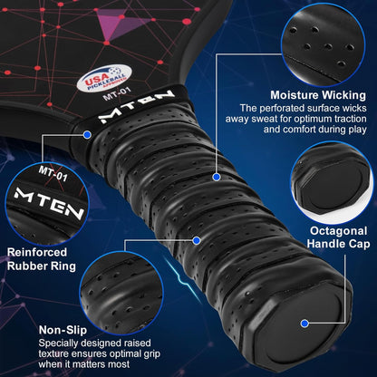 Pickleball Paddles, USAPA Approved Fiberglass Surface Pickleball Set