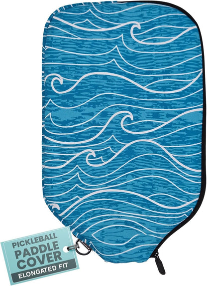 Pickleball Paddle Sleeve | Canvas Cover with Padding and Zipper | Protective Paddle Case for Rackets | Lightweight Pickleball Holder for Storage | Cover Only | Elongated & Standard Size